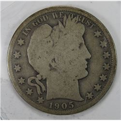 1905-O BARBER HALF DOLLAR
