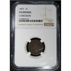1877 INDIAN CENT NGC VG DETAILS