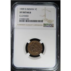 1909-S INDIAN CENT NGC XF DETAILS