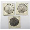 Image 1 : 3 - AU PEACE DOLLARS