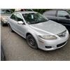 Image 2 : 2008 MAZDA 6, 4DR SEDAN, GREY, VIN # 1YVHP80C785M08575