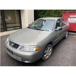 2003 NISSAN SENTRA, 4DR SEDAN, GREY, VIN # 3N1CB51D13L795446