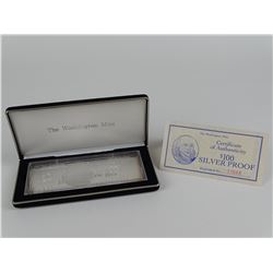 $100 SILVER PROOF QUARTER POUND BAR