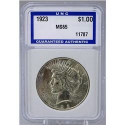1923 PEACE SILVER DOLLAR