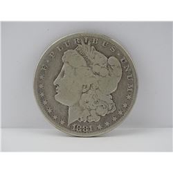 1881-CC MORGAN SILVER DOLLAR