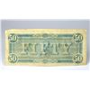 Image 2 : 1864 CONFEDERATE $50 NOTE