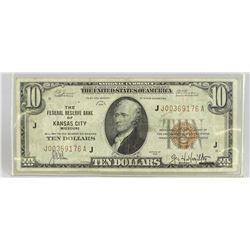 1929 U.S. NATIONAL CURRENCY NOTE - KANSAS CITY