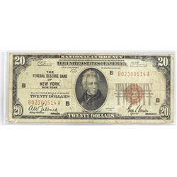 1929 U.S. NATIONAL CURRENCY NOTE - NEW YORK