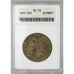 1875 U.S. LIBERTY SEATED HALF DOLLAR