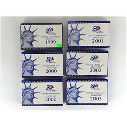5 YEAR RUN OF U.S. PROOF SETS