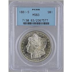 1881-S MORGAN SILVER DOLLAR