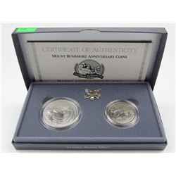 1991 MT. RUSHMORE TWO-COIN SET