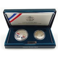 1992 COLUMBUS TWO-COIN PROOF SET