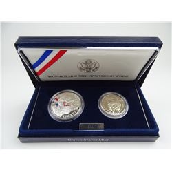1995 U.S. WWII TWO COIN PROOF SET