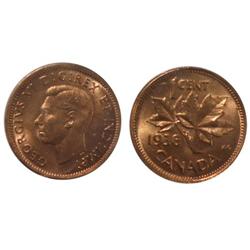 1938 Canada Small Cent-ICCS MS65Red