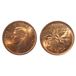 1939 Canada Small Cent-ICCS MS66Red
