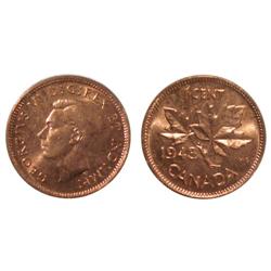 1943 Canada Small Cent-ICCS MS64Red