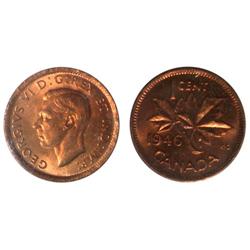 1946 Canada Small Cent-ICCS MS65Red