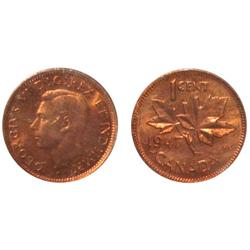 1947 Canada Small Cent-ICCS MS64Red