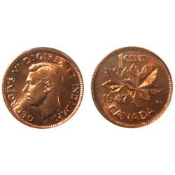 1947 Canada Small Cent-ICCS MS65Red