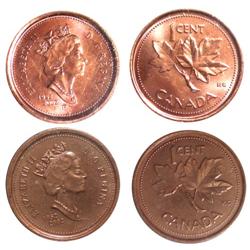 2002/2002P Canada Small Cents-ICCS MS65/66Rd