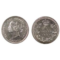 1870 Canada Five Cents-ICCS EF40