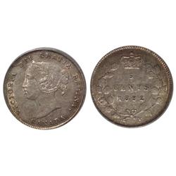 1892 Canada Five Cents-PCGSXF45