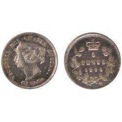 1894 Canada Five Cents-ICCS VF20