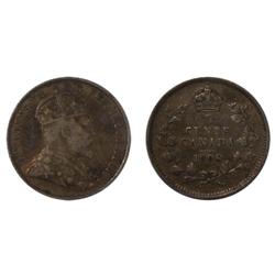 1908LD Canada Five Cents-ICCS VF20