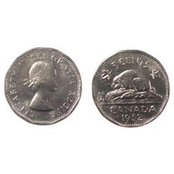 1962DD Canada Five Cents-ICCS MS64