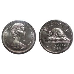 1965LBDet. Canada Five Cents-ICCS MS63