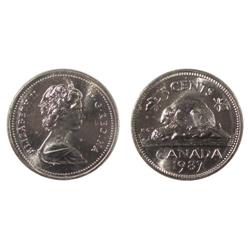 1987 Canada Five Cents-ICCS MS65