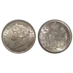 1870N/0 Canada Ten Cents-PCGS AU53