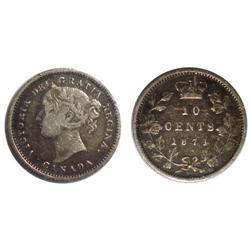 1871 Canada Ten Cents-ICCS F12