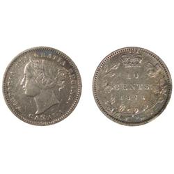 1871 Canada Ten Cents-ICCS VF30