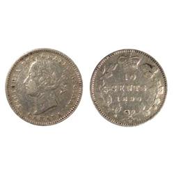 1890H Canada Ten Cents-ICCS VF20