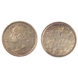 1896Obv.6 Canada Ten Cents-ICCS F15