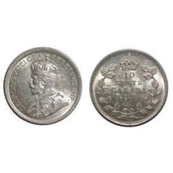 1929 Canada Ten Cents-ICCS AU55