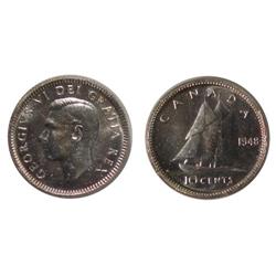 1948 Canada Ten Cents-ICCS MS60