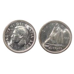 1950 Canada Ten Cents-ICCS MS64
