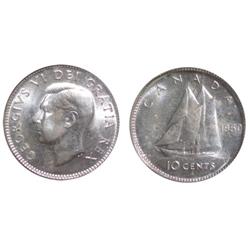 1950 Canada Ten Cents-ICG MS65