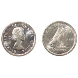 1956 Canada Ten Cents-ICCS MS65Cameo