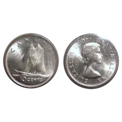1962 Canada Ten Cents-ICCS MS66