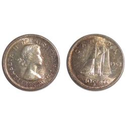 1963 Canada Ten Cents-ICCS MS65