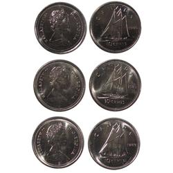 1983-89 Canada Ten Cents-ICCS MS65