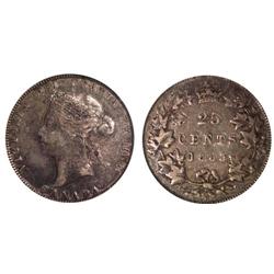 1883H Canada Twenty-Five Cents-PCGS VF35