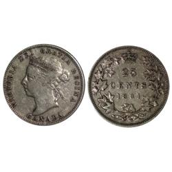 1891 Canada Twenty-Five Cents-F15