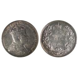 1905 Canada Twenty-Five Cents-Ch.AU55