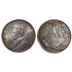 1912 Canada Twenty-Five Cents-PCGS MS64