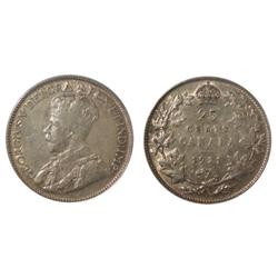 1921 Canada Twenty-Five Cents-ICCS F15